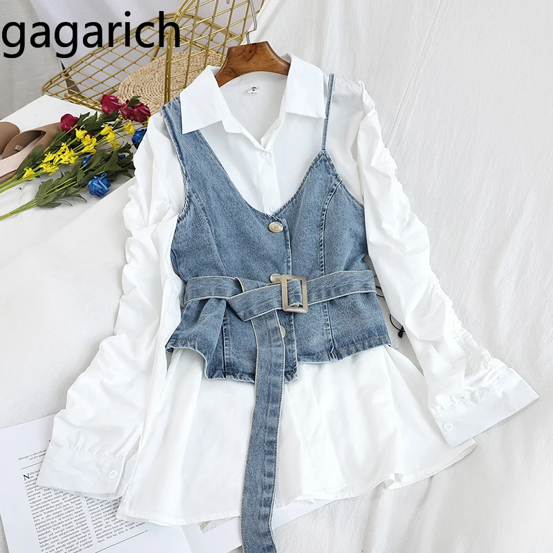 Gagarich женские костюмы шикарная бандажная тонкая талия джинсовый жилет на