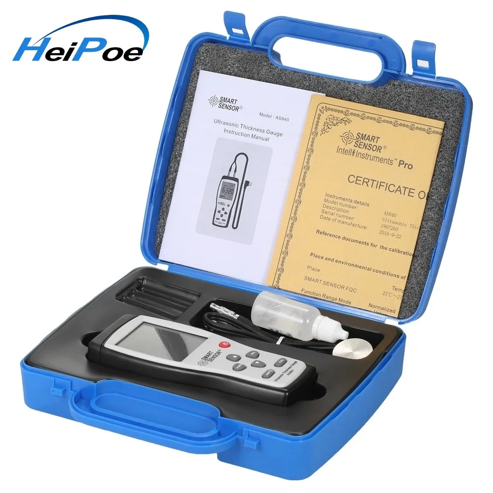 Цифровой ультразвуковой толщиномер/измеритель скорости звука/тестер глубины