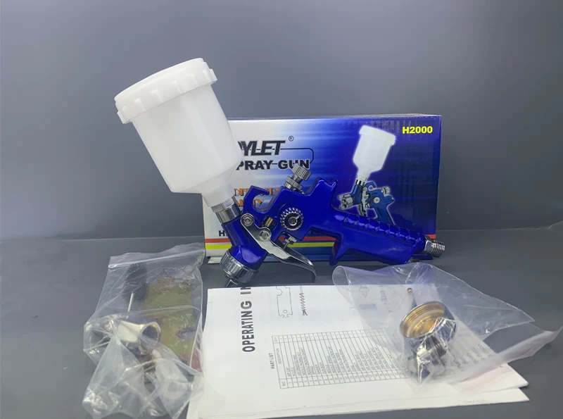 Voylet H2000 Mini Paint Spray Gun Gravity Feed 0.8/1.0 MM Nozzle with Air Regulator Filter |