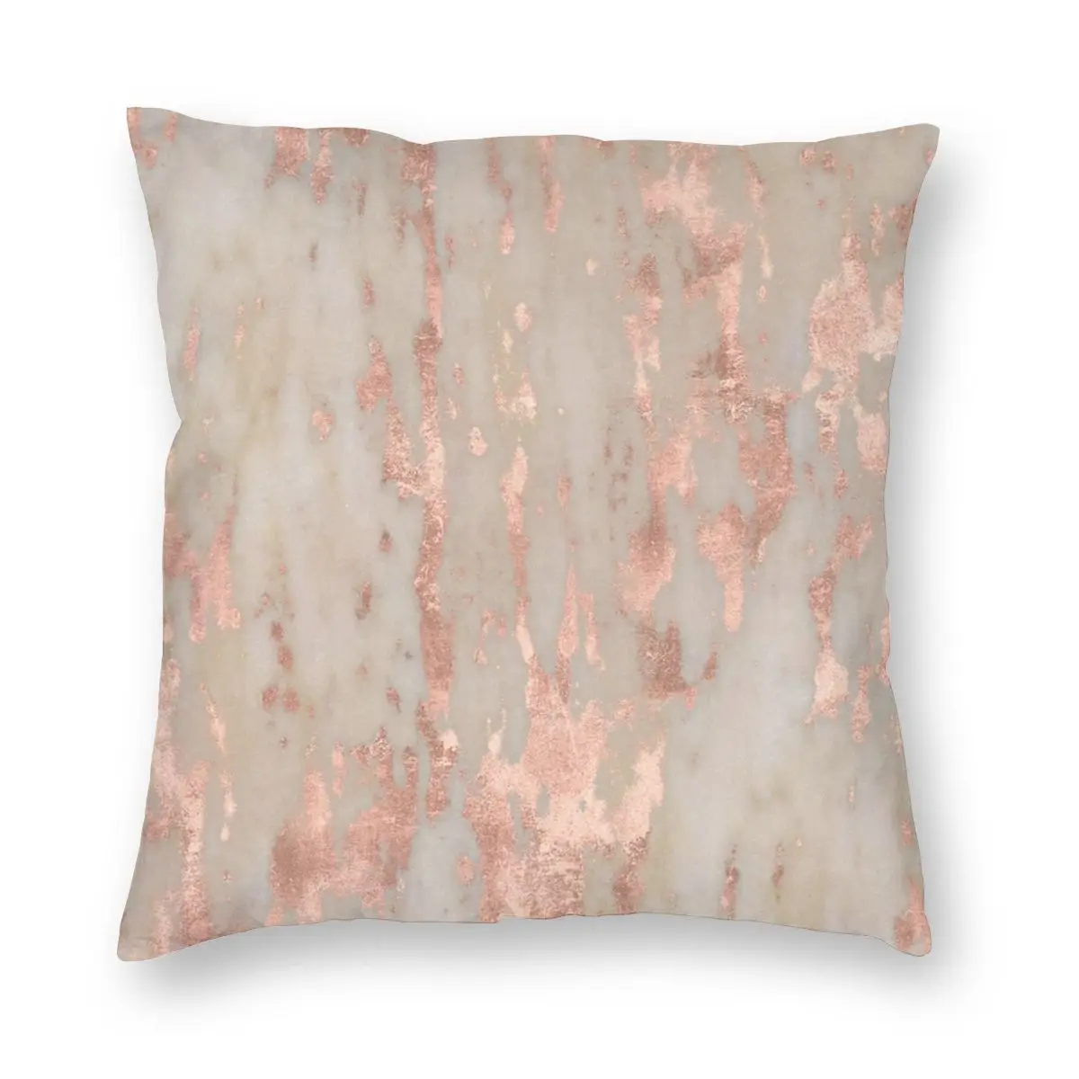 

Rose Gold Genoa Marble Abstract Pillowcase Printed Polyester Cushion Cover Gift Throw Pillow Case Cover Home Zipper 45X45cm