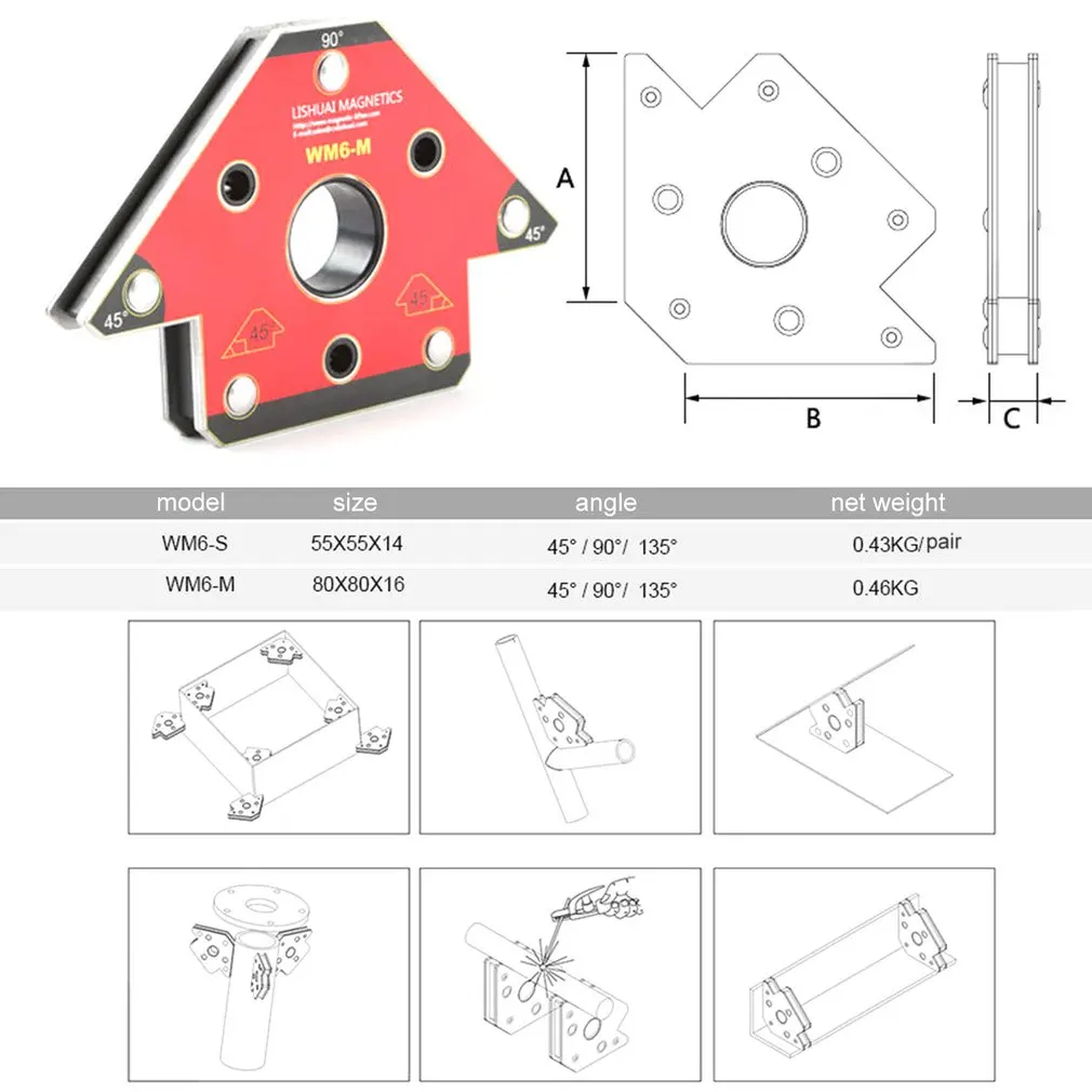 

Welding Magnetic Holder Fixator Neodymium Arrow Welding Magnet Welding Holder Magnetic Clamp Welder Tools Accessorie