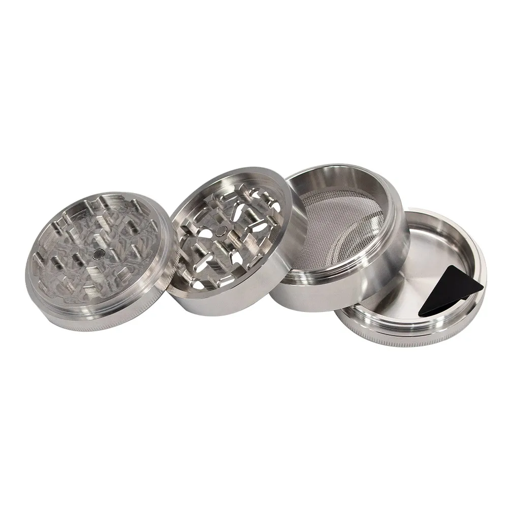 HONEYPUFF Stainless Steel Herb Grinder 64MM Diamond Teeth Heavy Sturdy Metal Herbal Miller Tobacco Pollen Catcher | Дом и сад