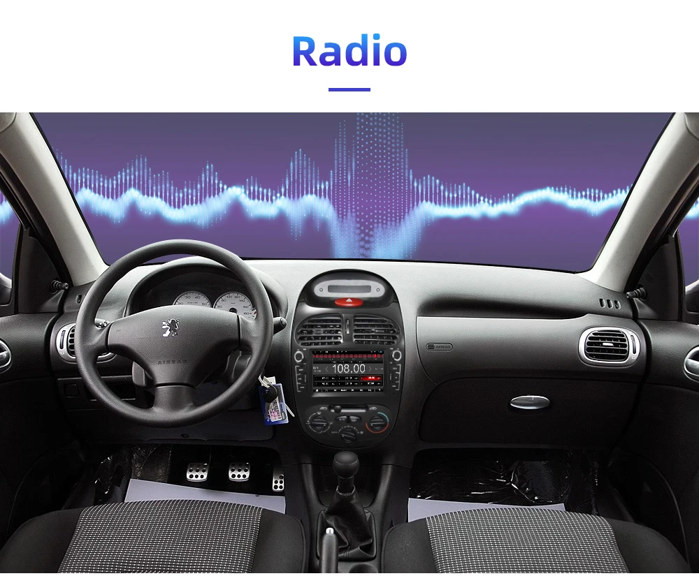 YAZH Android 9,0 Восьмиядерный gps Навигация dvd cd плеер для peugeot 206 FM радио 2002 2003 2004 2005 2006 2007 2008 стерео