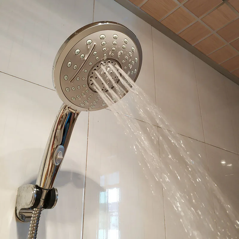 Waterfall water shower head five kinds of way with hose holder ABS | Обустройство дома