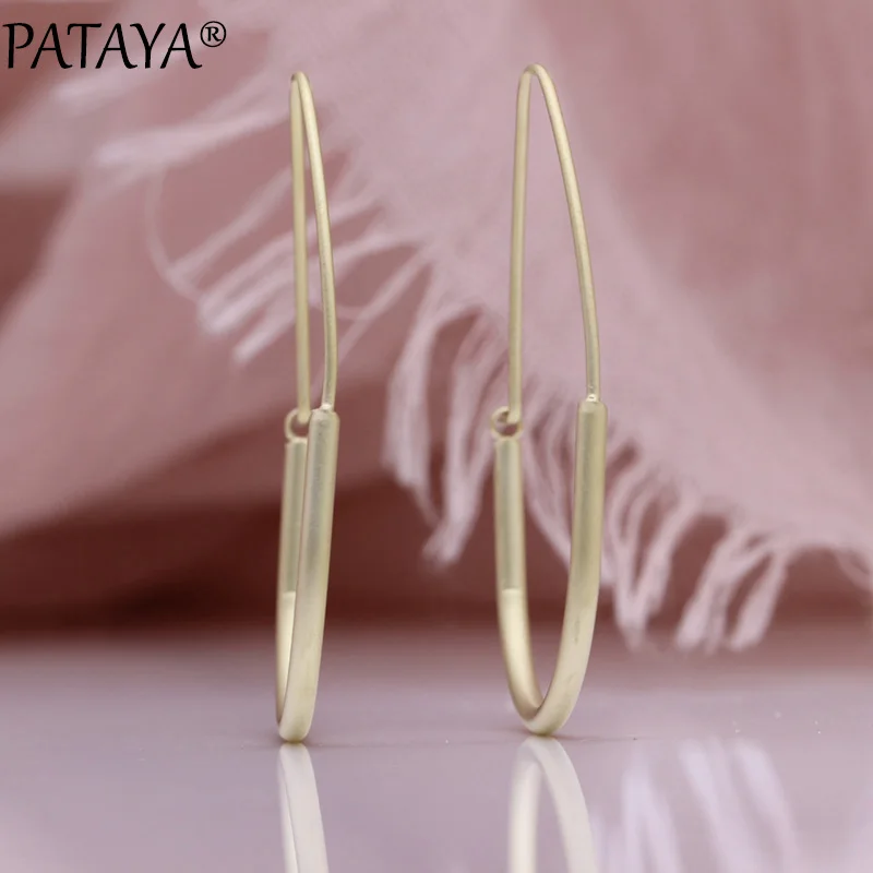 PATAYA, новинка, Yakin, уникальные серьги-гвоздики, с буквой U, панк, серьги для женщин, Овальные, гладкие, для свадьбы, на каждый день, вечерние, гипербола, модное ювелирное изделие