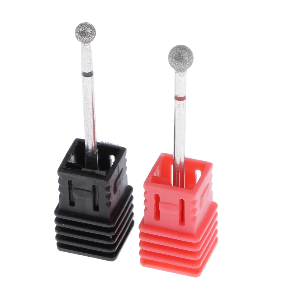 

2x Nail Drill Ball Head Diamond Cutter Cuticle Clean Manicure Bit
