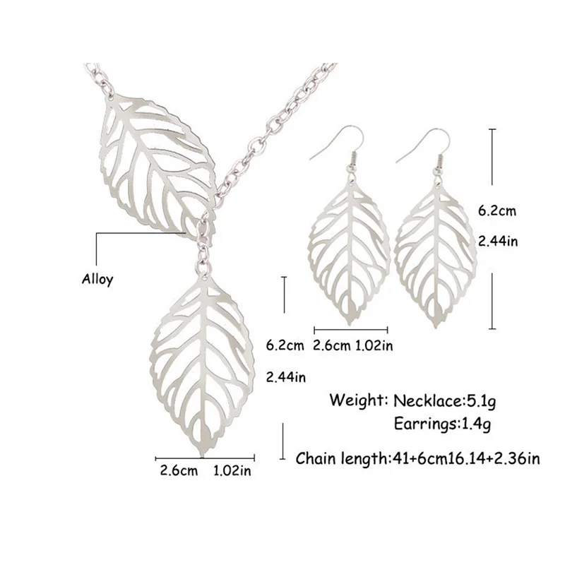 Модные большие серьги в виде листьев геометрические полые металлические