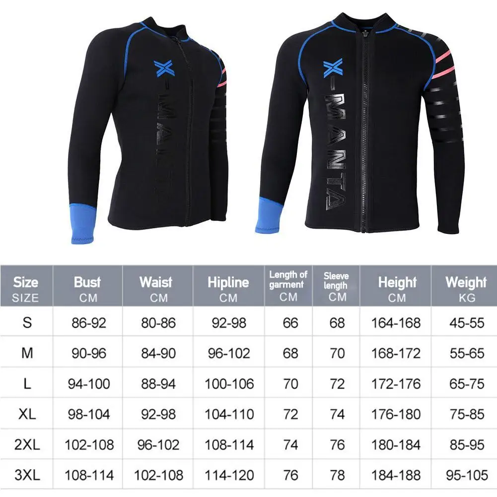 

Outdoor High-elastic Men's Wetsuit Warm And Cold Snorkeling Diving Top Surfing Suit