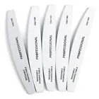 Профессиональная наждачная бумага для ногтей в форме полумесяца, пилка для ногтей, 100180, инструменты для ухода за маникюр с полировкой, лайм, 1 шт.