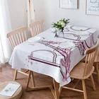 Скатерти с изображением Французской Эйфелевой башни, водонепроницаемые кухонные принадлежности, кофейный столик для гостиной, домашний декор, обеденный стол