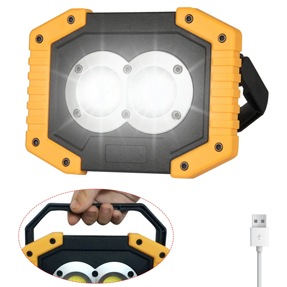 Портативный поиска светильник светодиодный рабочий COB Фонари Usb лампа 18650