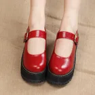 Прямая поставка Новинка 2021 Женские туфли-лодочки криперы в стиле Мэри Джейн на каждый день женские ботинки-лоферы в готическом стиле, на платформе размера плюс 43