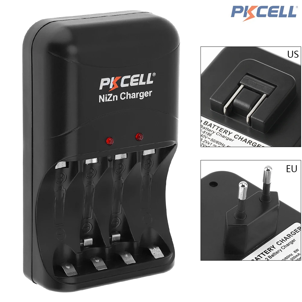 

20PC PKCELL Ni-ZN AAA Rechargeable Battery 3A NIZN 1.6V AAA 900mWh Bateria pack with Ni-Zn Battery Charger for AA AAA battery
