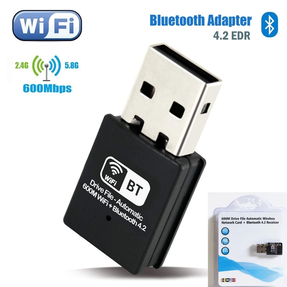 2-в-1 USB Wi-Fi Bluetooth-адаптер 600 Мбит/с 2 4/5 ГГц | Компьютеры и офис