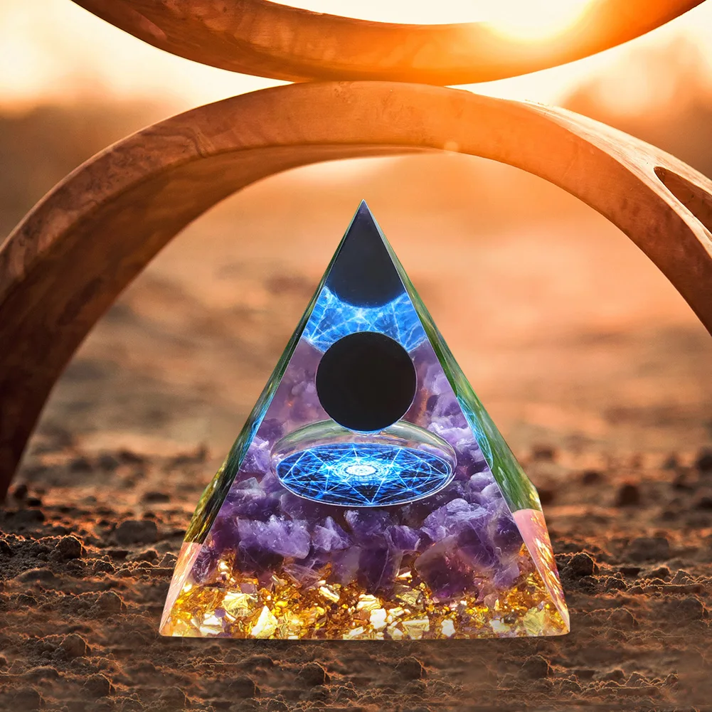 Пирамида органита 5 см символизирует счастливый цитрин преобразователь энергии