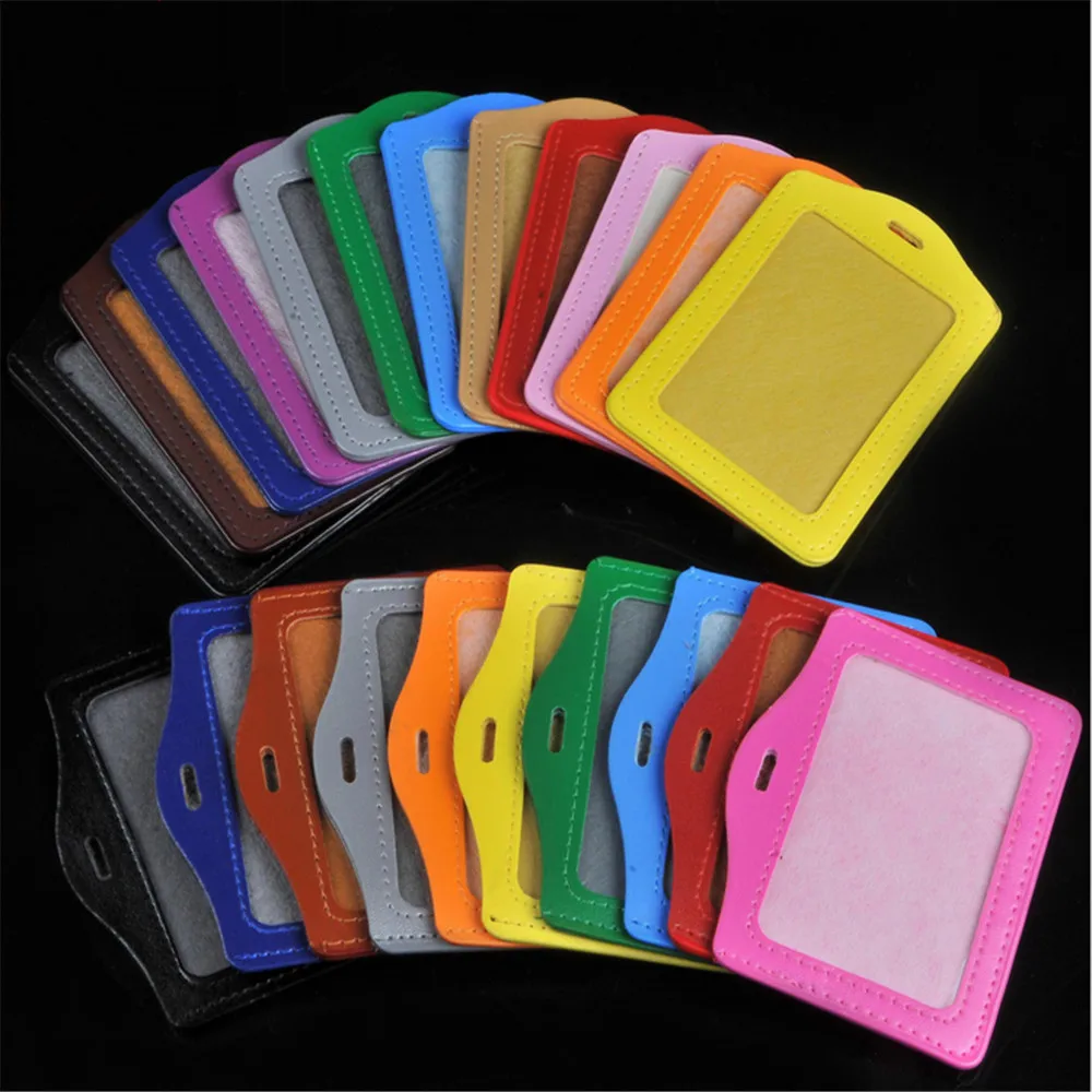 Два типа 619 кожаный футляр для карт идентификационный значок держатель кредитной