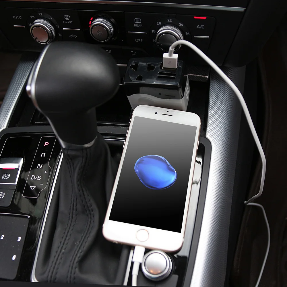 

Universal DC 12V To AC 220V Car Auto Power 6W Converter Adapter Inverter USB Outlet Charger Adapter Socket for Mobile phone