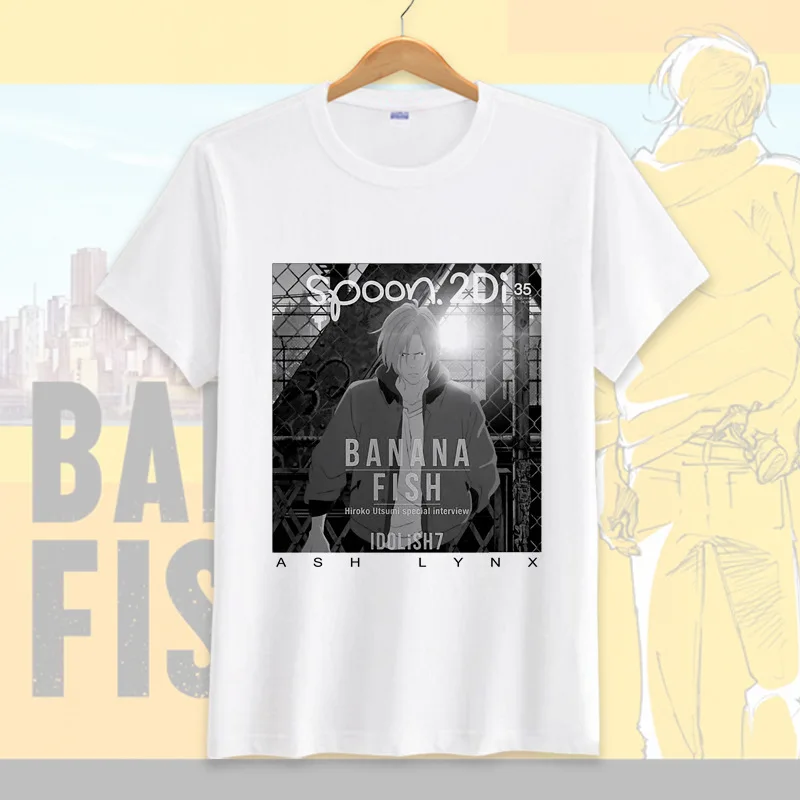 Футболка для косплея с японским аниме бананом рыбкой мультяшная Повседневная