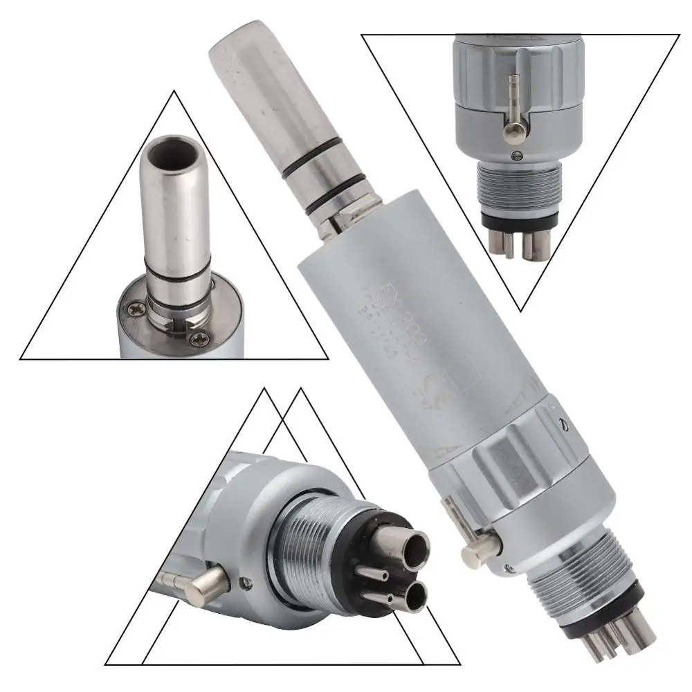 Air Motor 4Holes EX203 Стоматологическая низкой Скорость наконечник воздушной турбиной прямой нос угловой наконечник пневматический двигатель 2/4 отверстия - Цвет: Air Motor 4Holes