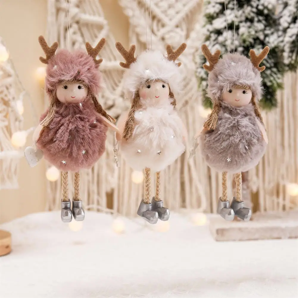 

3pcs Christmas Angel Doll Pendant Christmas Tree Hanging Ornaments Christmas Decorations For Home New Year Gifts Navidad Noel