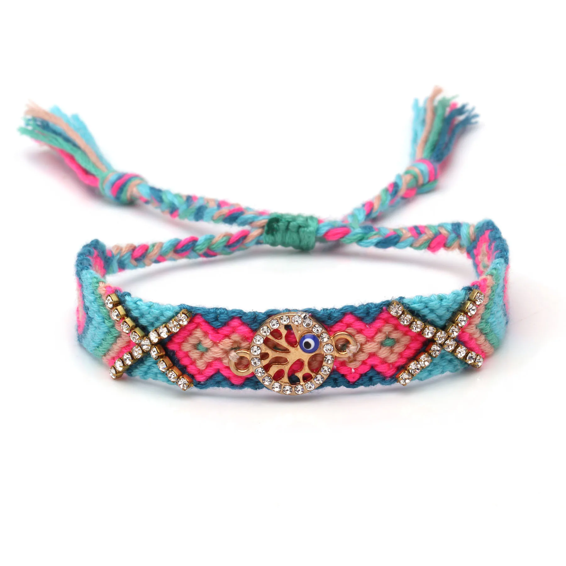 Ауреат Диаманте Древо жизни сглаза счастливый браслет с шармом дружба горка узел