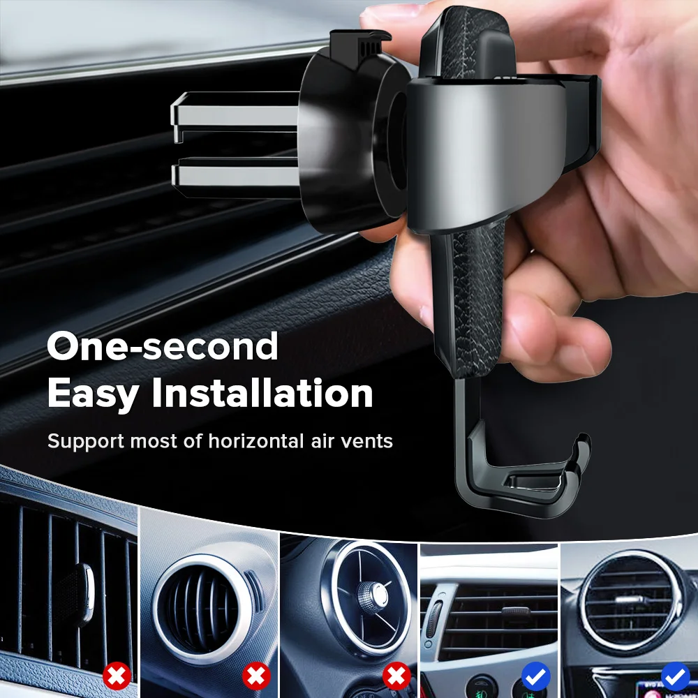 

Car mobile phone holder Universal in the car air vent clip bracket no magnetic holder for smartphone gravity GPS bracket