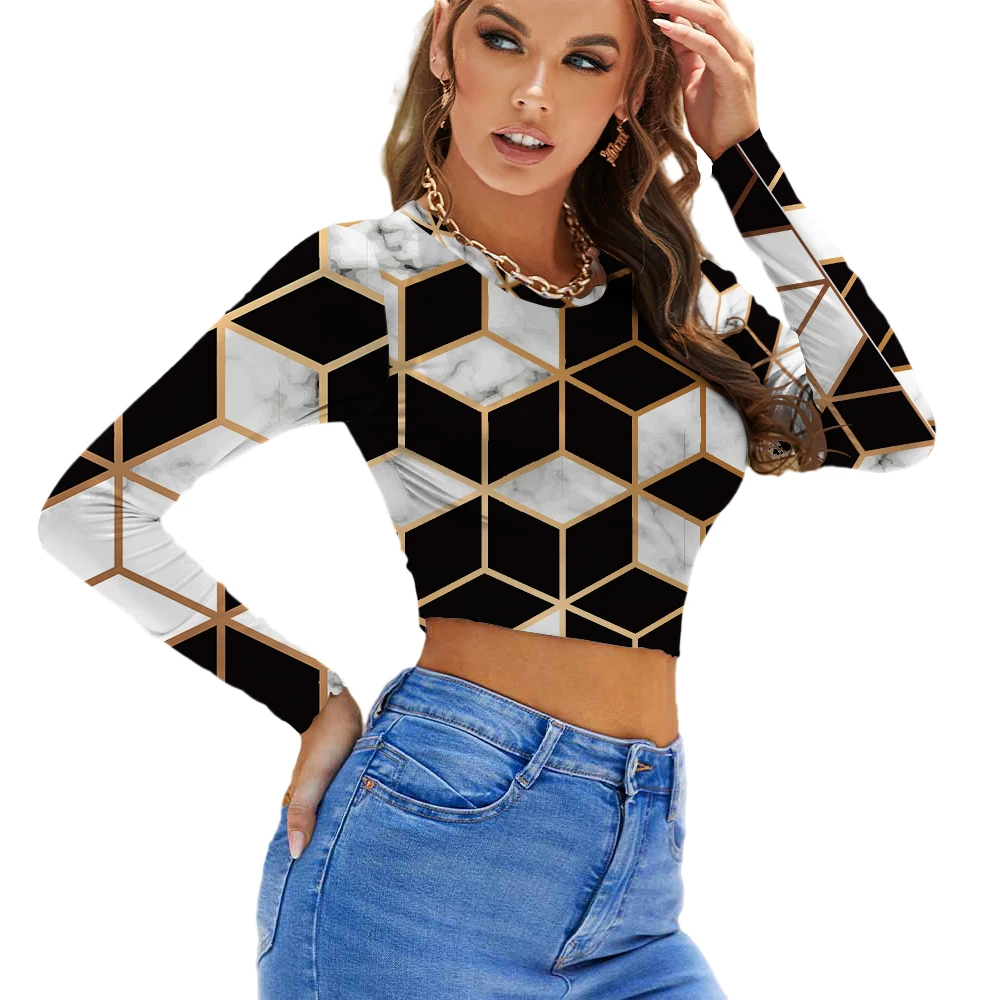 

Women's Slim Fit T-Shirt Long Sleeve O-neck Suitable for Women's Daily Wear Sexy Women's T-Shirt Long Sleeve Casual Shirt