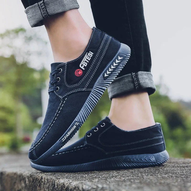 Туфли мужские Fash Denim холщовые кроссовки без шнуровки Повседневная дышащая обувь