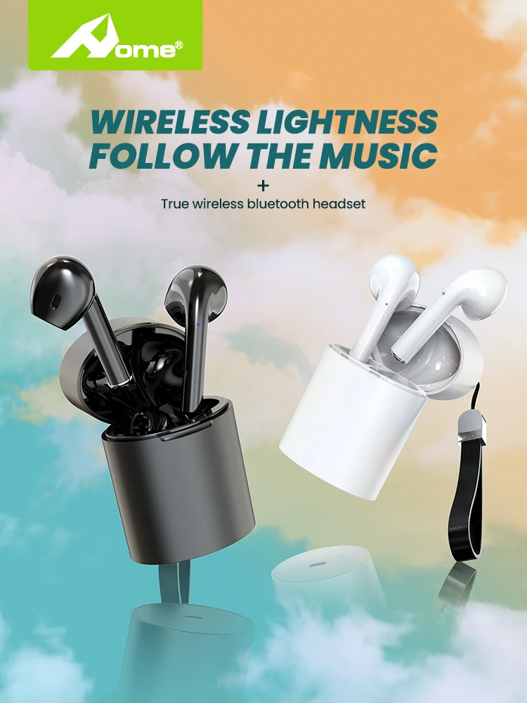 true wireless bluetooth headphones with microphone earbuds earphones tws in ear buds 6h playtime bass earpieces for iphone free global shipping