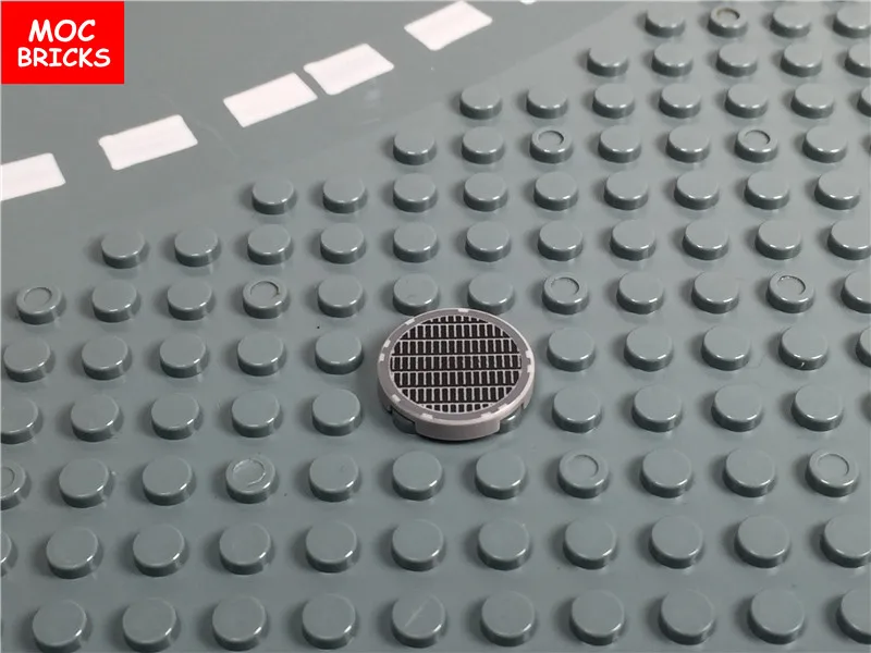 10 шт./лот MOC Круглый кубик плитка 2x2 с решеткой изящный сетчатый узор подходит для