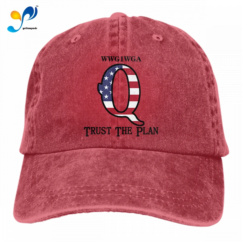 

Q Patriot Trust The Plan WWG1WGA Denim Dad Cap Baseball Hat Adjustable Sun Cap