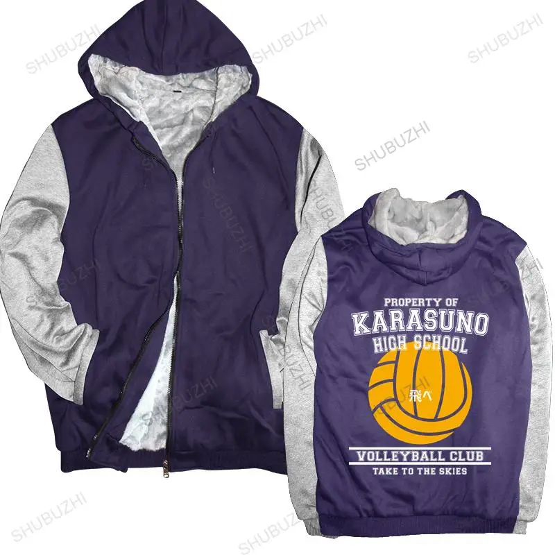 

Осенне-зимние толстовки, классное свойство карасуно, средней школы, волейбольный клуб, теплое пальто, японская манга, Мужская толстовка ...