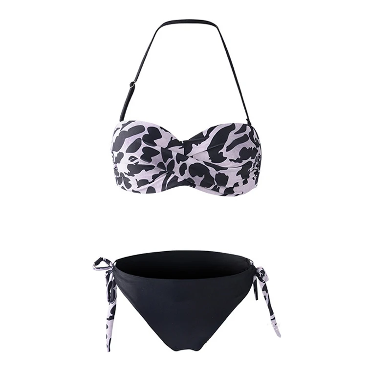 

2021 new European and American bikini split women's fashion leopard print split swimsuit swimming tide