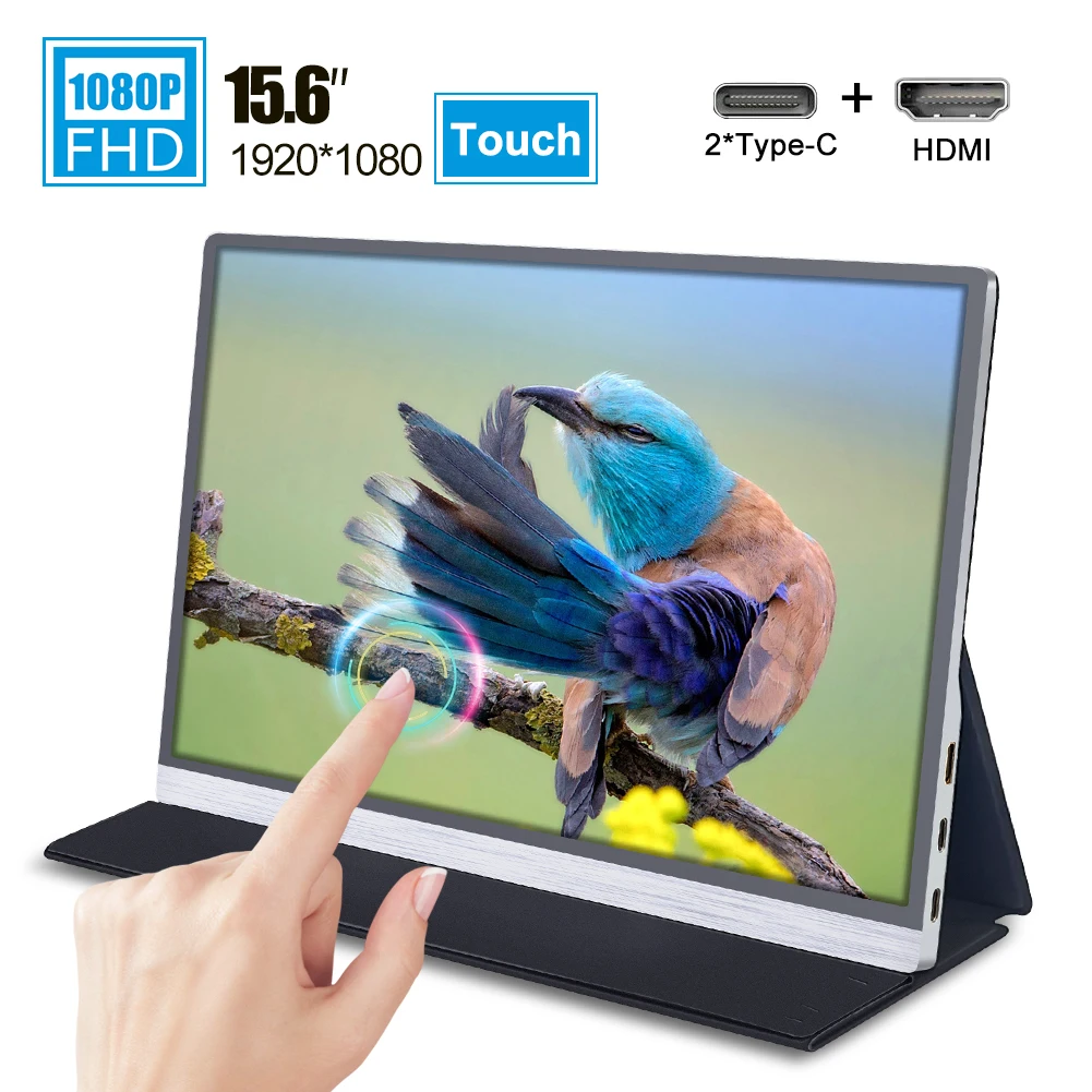 Популярный портативный сенсорный экран 15 6 дюйма 1080p USB 3 1 Type C для Ps4 переключатель