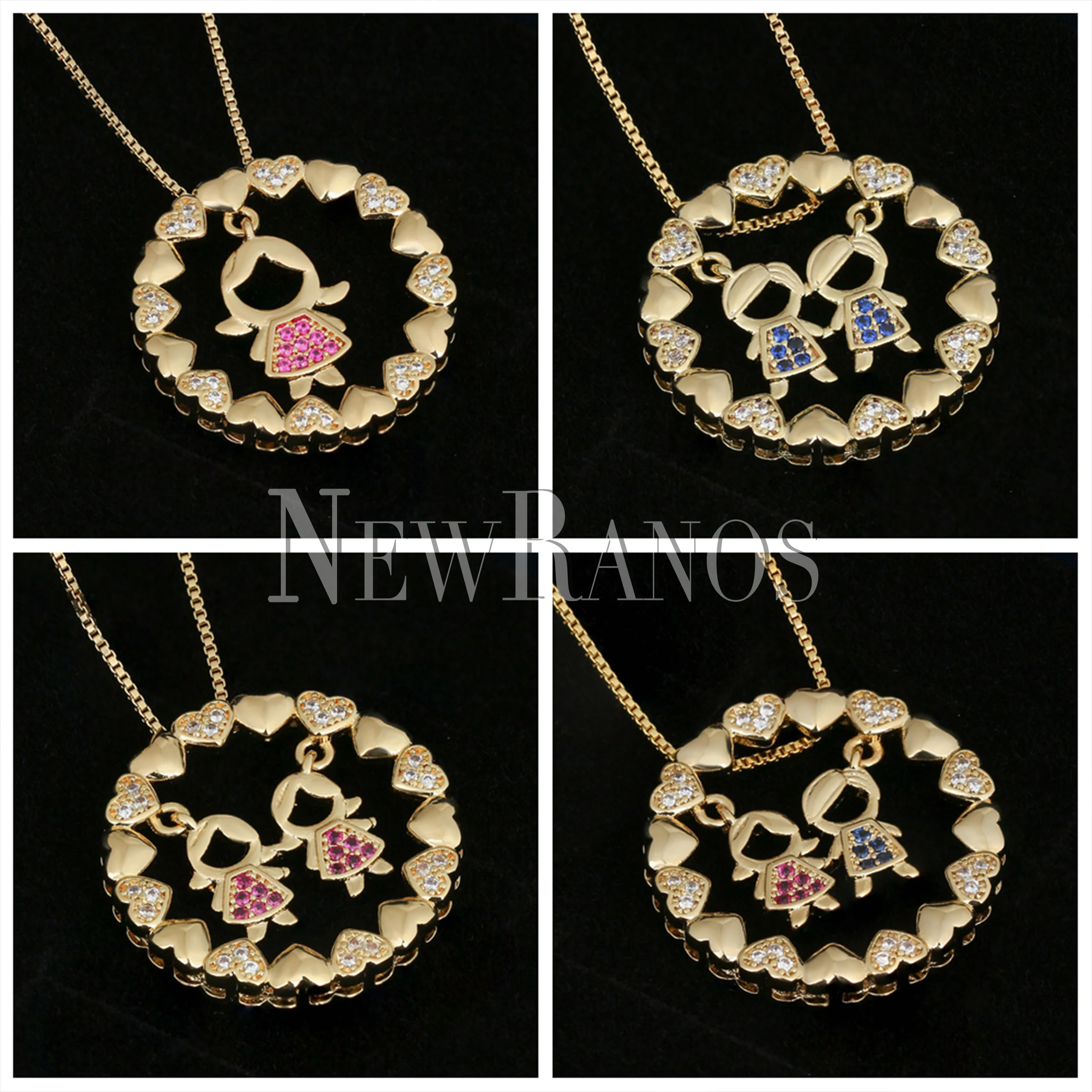 Newranos ожерелье для влюбленной семьи мальчиков и девочек подвески мама папа дочери