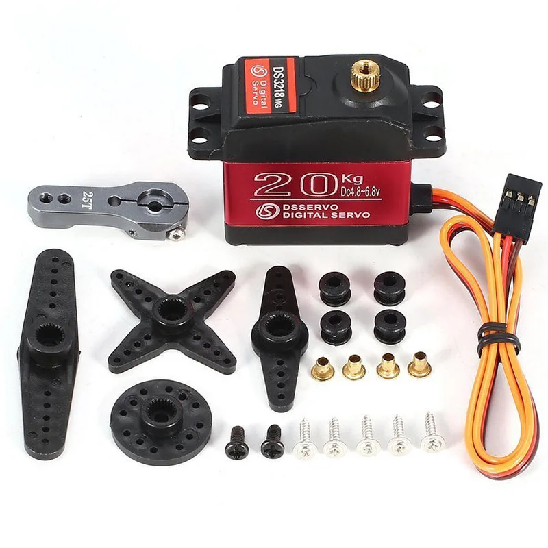 Цифровой сервопривод DS3218MG водонепроницаемый металлический механизм крутящий