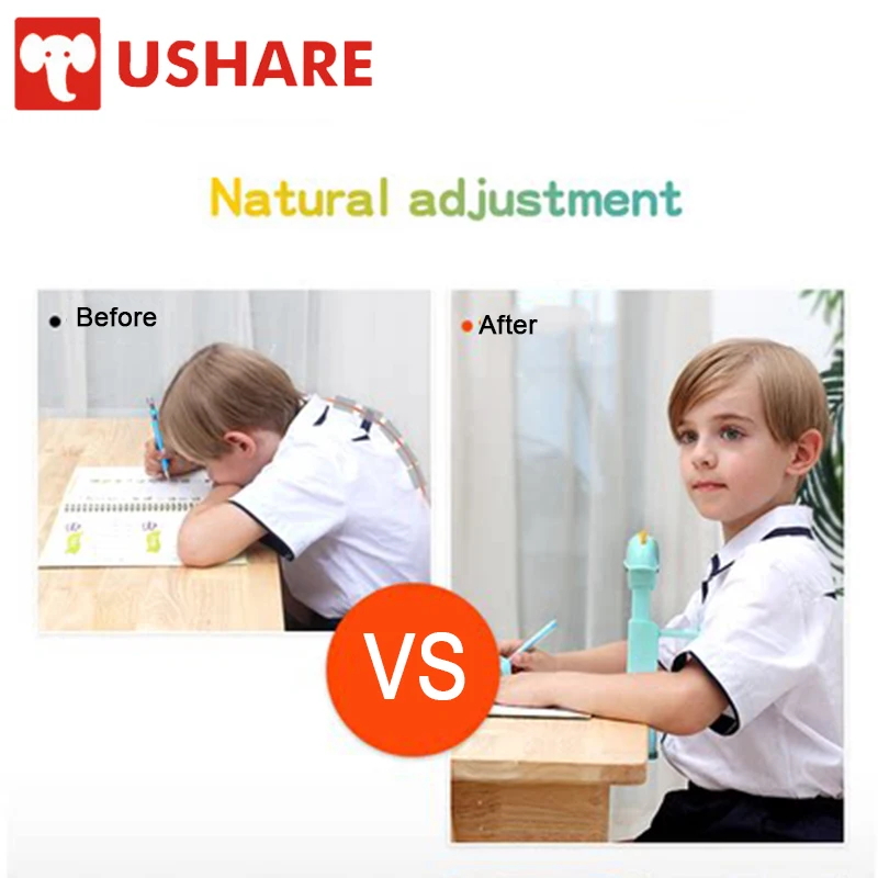 

Ushare New Writing Posture Corrector Protection of Eyesight Posture Corrector Soft Silicone Learning Sitting Support Paste Type