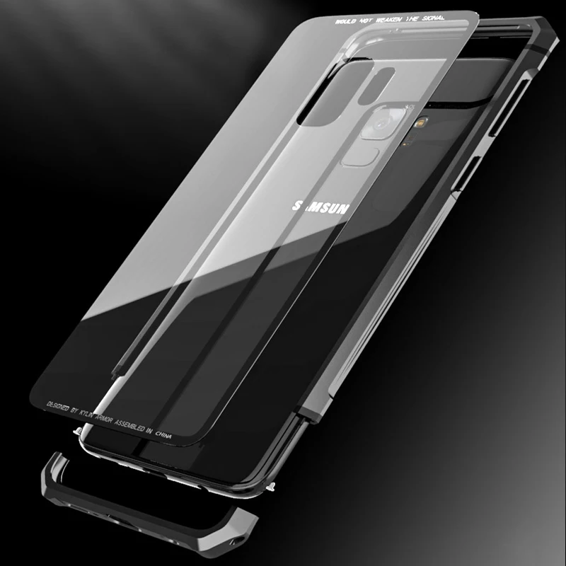 Роскошный металлический чехол для Samsung Galaxy Note 8 9 S S9 S8 Plus S8Plus S9Plus прозрачный