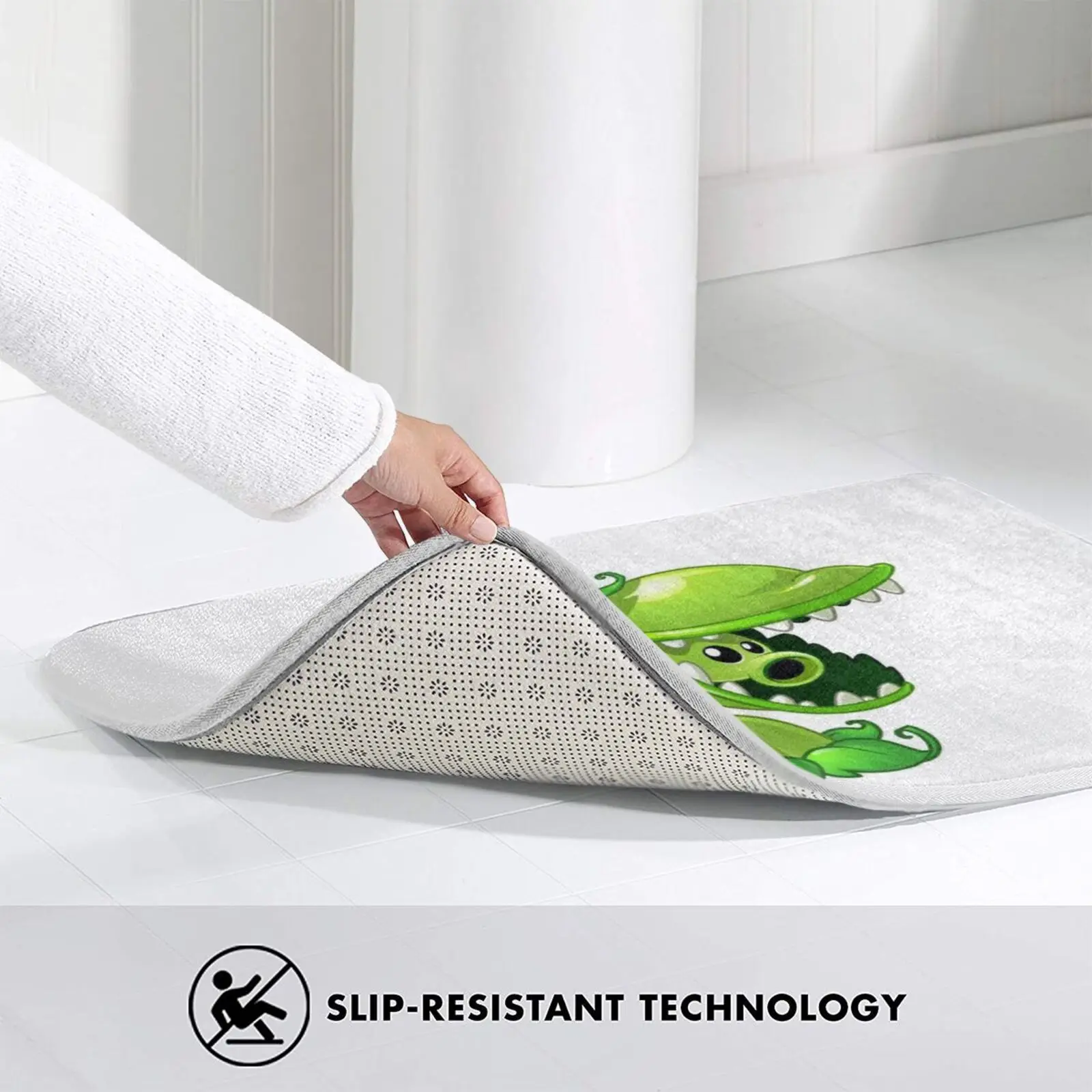 

Snap Pea Carpet Mat Rug Cushion Soft Non - Slip Split Pea Chomper Pea Chomper Peashooter Pea Chomper Pvz