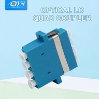50pcs lcupc quad fiber optic adapter ftth singmode coupler plastic 4 cores connector