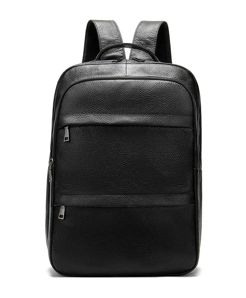 

2019 New Male Fashion Casual Bag Men Waterproof Backpack for Travel Quality PU Leather Backpacks Laptop Computer Bookbag