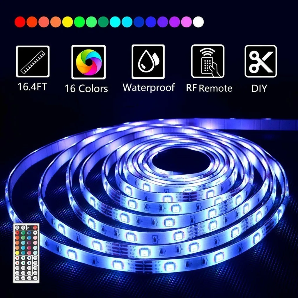 12 в 10 м 3528 Smd Rgb 600 светильник ная лента световая + 44 кнопки ИК пульт дистанционного