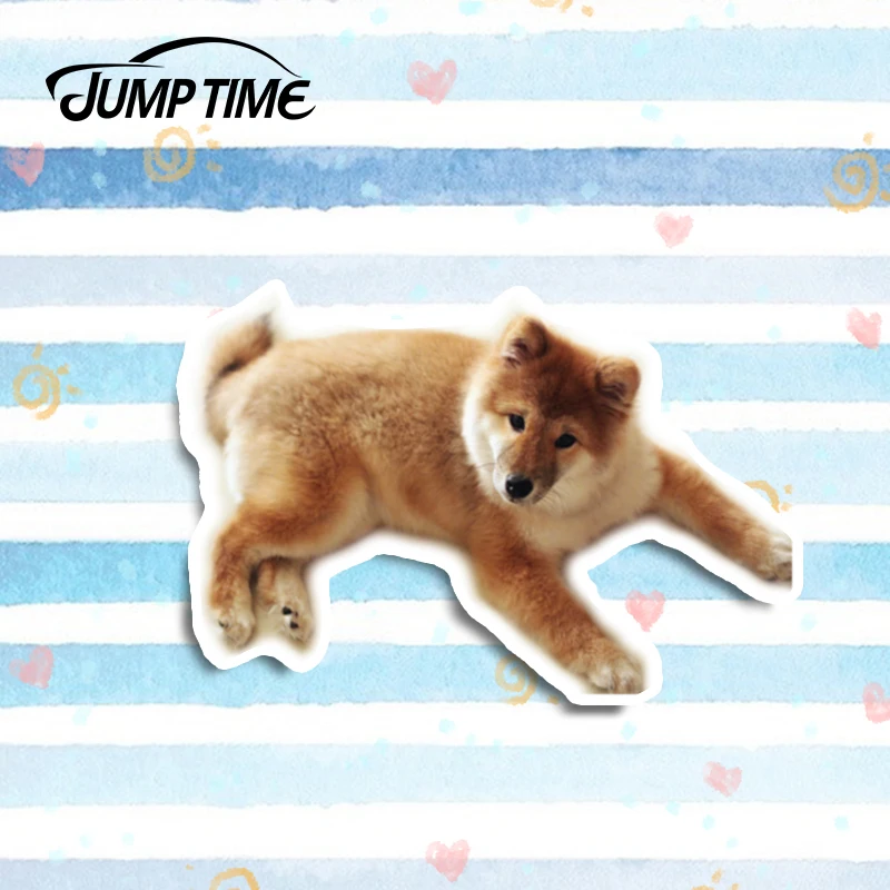 Время скачка 13 см x 8 Стайлинг автомобиля японская Шиба-ину милая фотография Авто