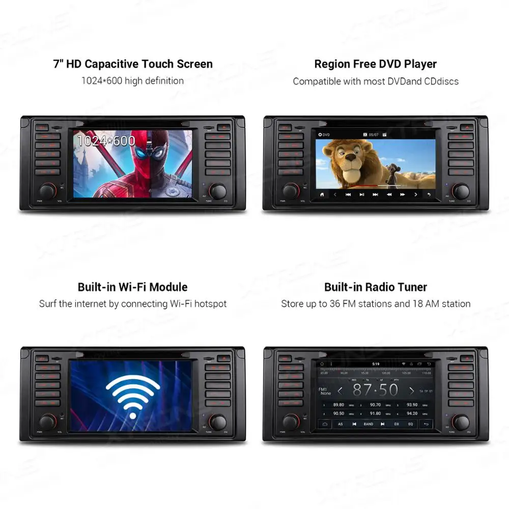 XTRONS 7 &quotAndroid 9 0 автомобильный стерео радио dvd плеер gps навигация OBD DAB DVR для BMW E39 1995
