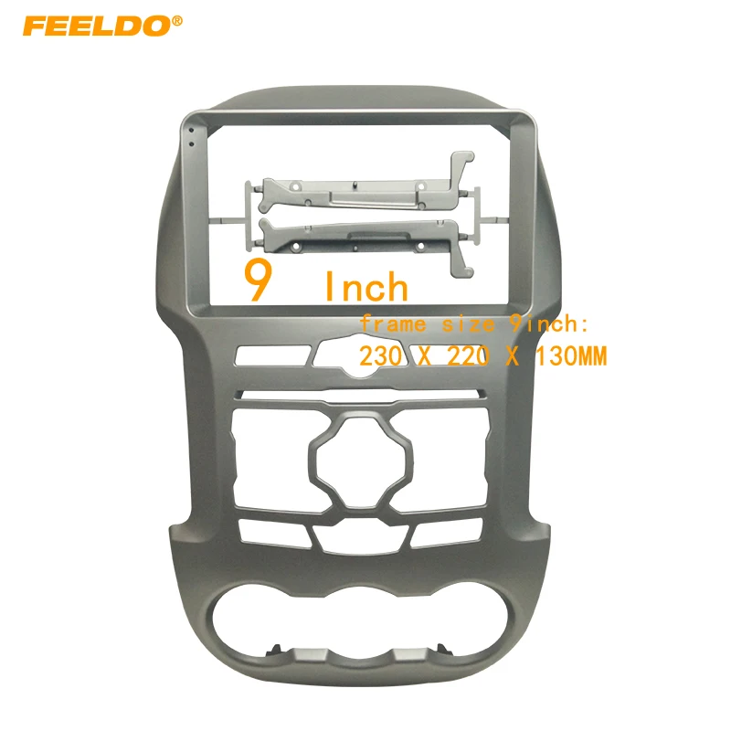 

Рамка для автомобильной аудиосистемы FEELDO, адаптер для Ford Ranger 2012, 9 дюймов, большой экран, 2DIN, рамка для приборной панели, комплект # HQ7065