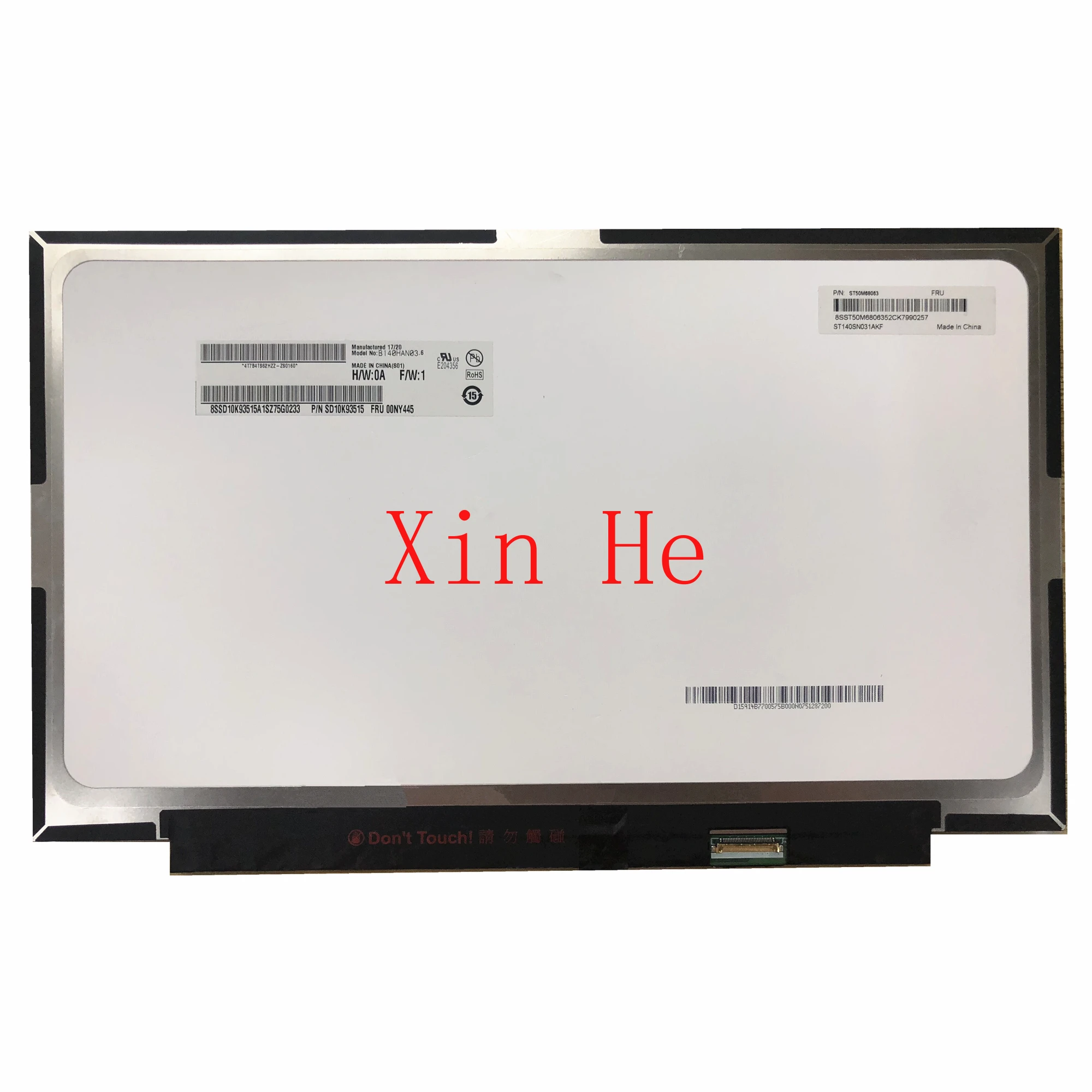 

B140HAN03.6 14.0"LED LCD Screen FRU 00NY445 1920X1080 FHD WUXGA Display EDP IPS