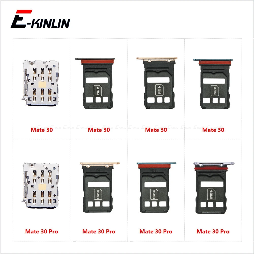 

Sim Micro SD Card Socket Holder Slot Tray Reader For Huawei Mate 30 30E Pro Adapter Container Connector Replacement Parts