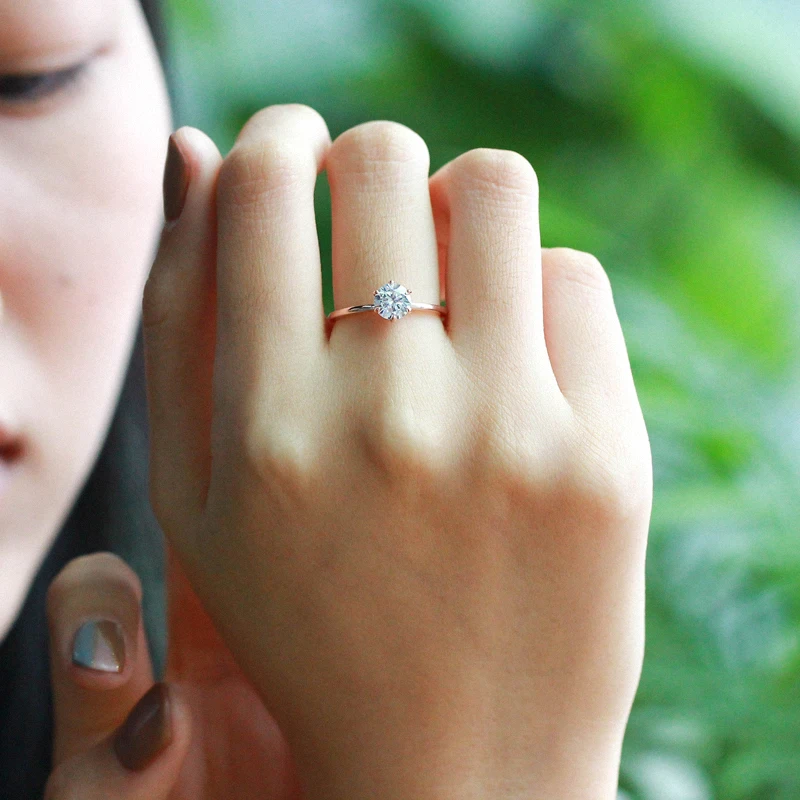 Женское классическое свадебное кольцо OL Style 100% из стерлингового серебра 925 пробы