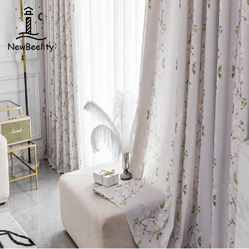 Шторы для гостиной столовой спальни с цветочным принтом | Дом и сад