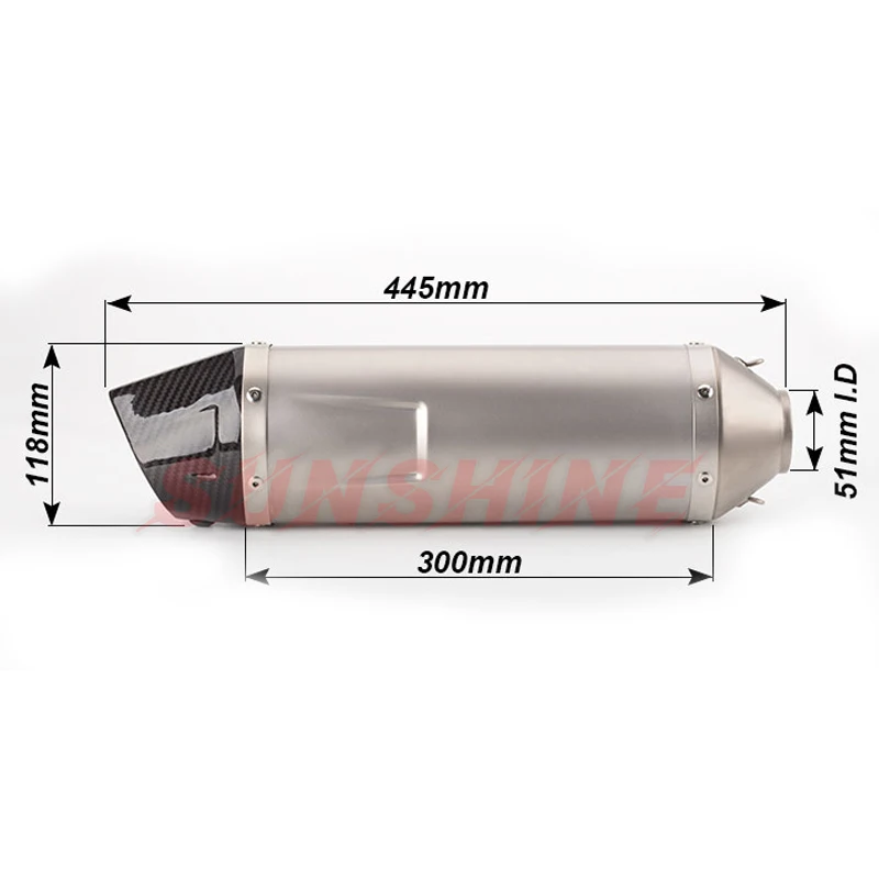 Универсальный выхлопной глушитель для питбайка мотоцикла Echappement Escape мото